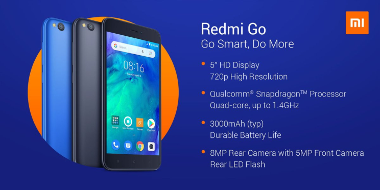 הוכרז: Xiaomi Redmi Go - אנדרואיד לשווקים מתפתחים במחיר צנוע